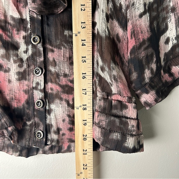 Byron Lars Beauty Mark Designer Sample NWTs Pink and Black Women's Blouse Size 2 - Picture 9 of 10